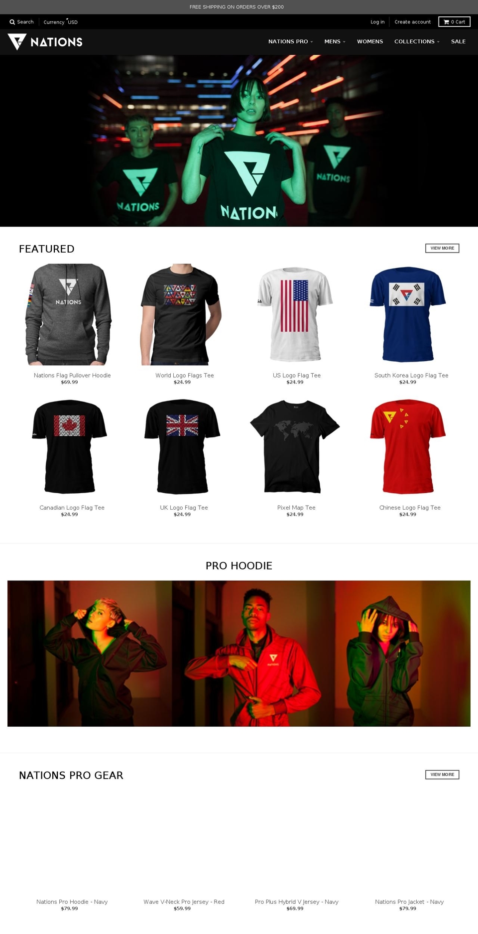 wearenations.com shopify website screenshot