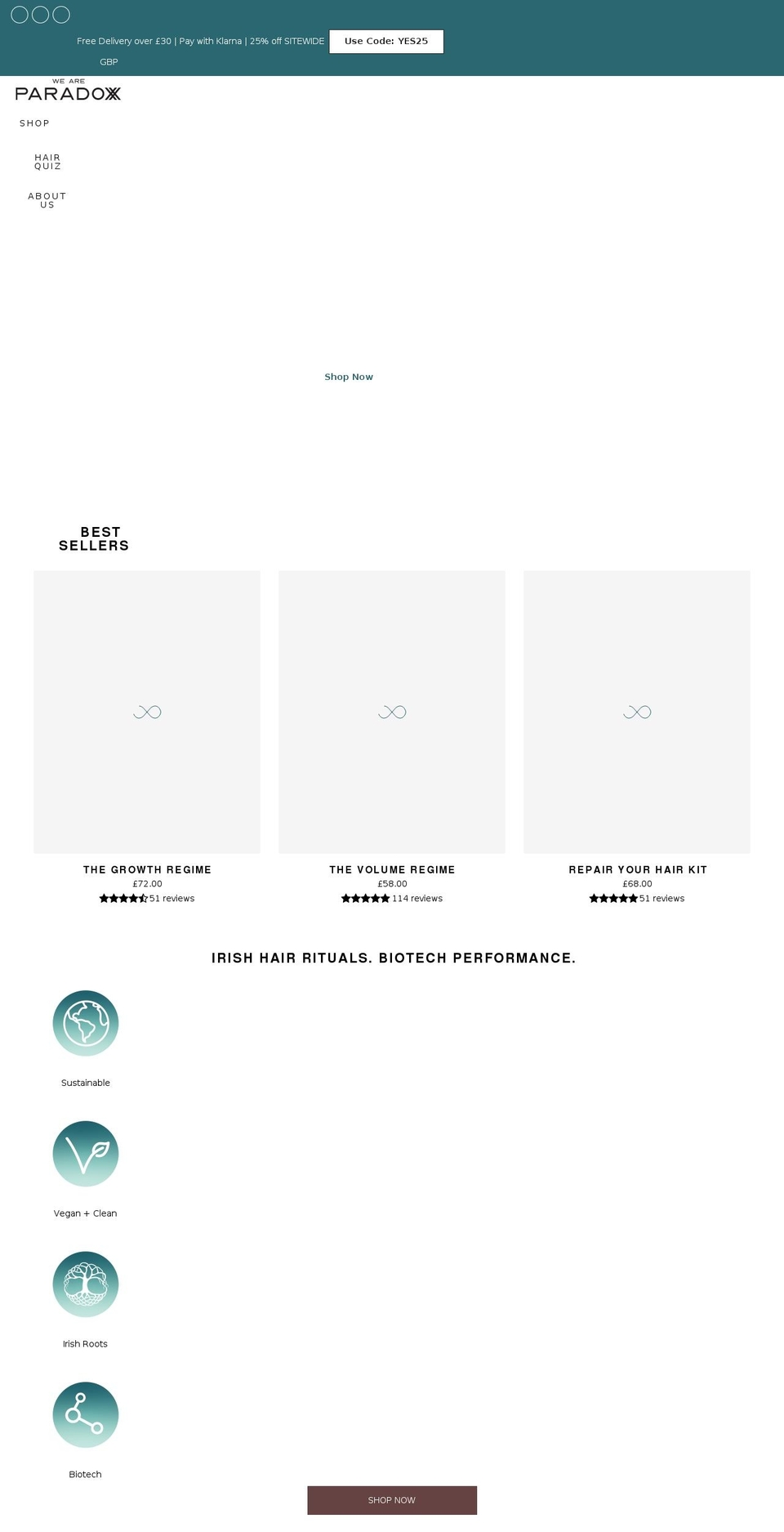 weareparadoxx.com shopify website screenshot