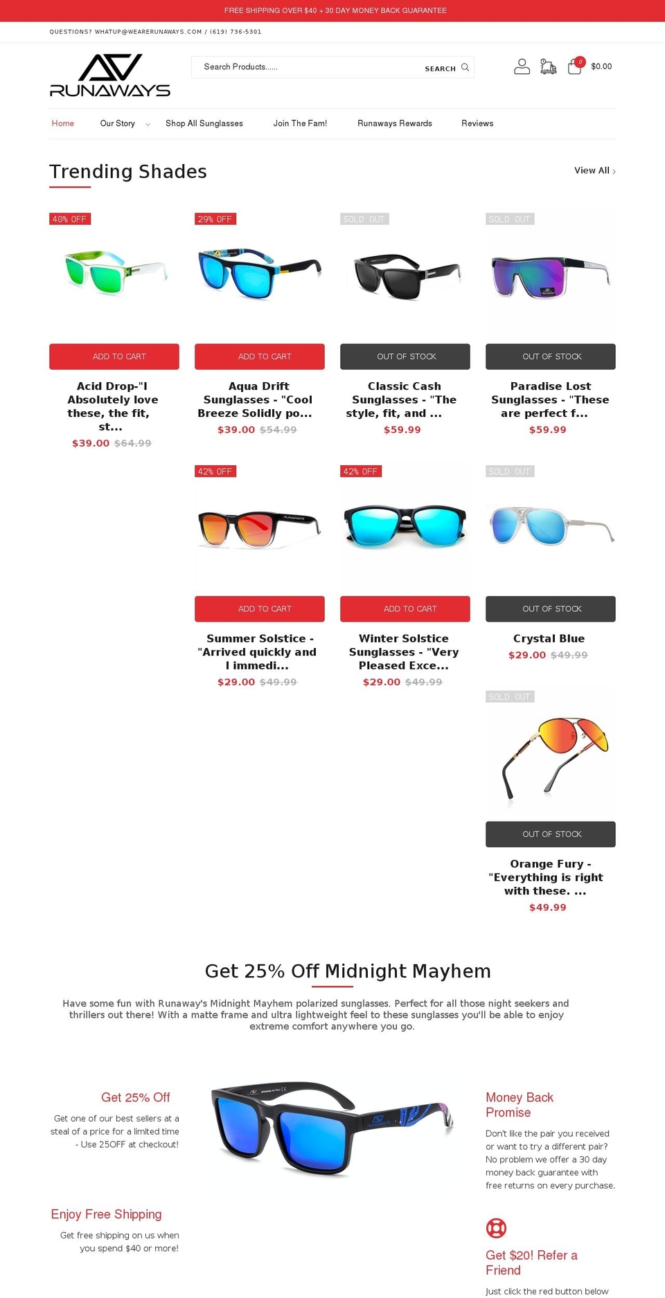 KyckstartPremium - Shopify theme site example wearerunaways.com