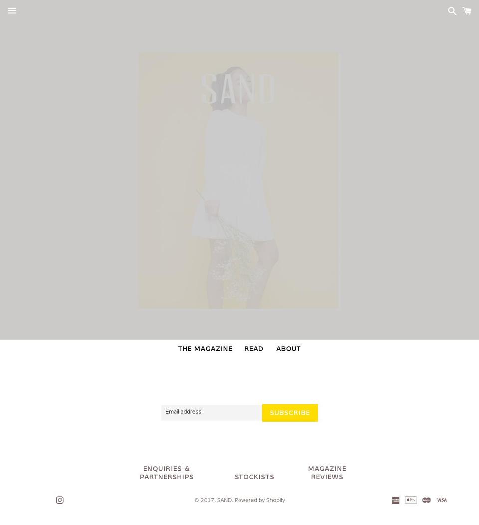 wearesand.com shopify website screenshot