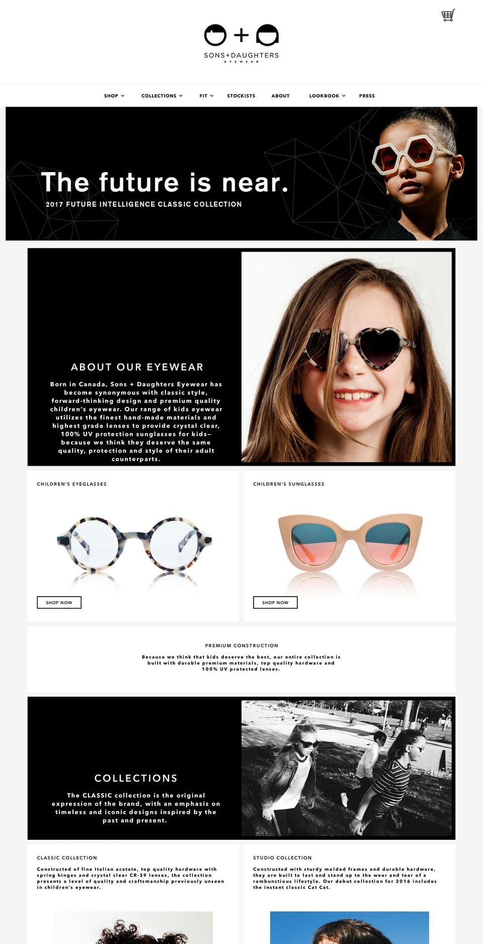 Palo Alto Shopify theme site example wearesonsanddaughters.com