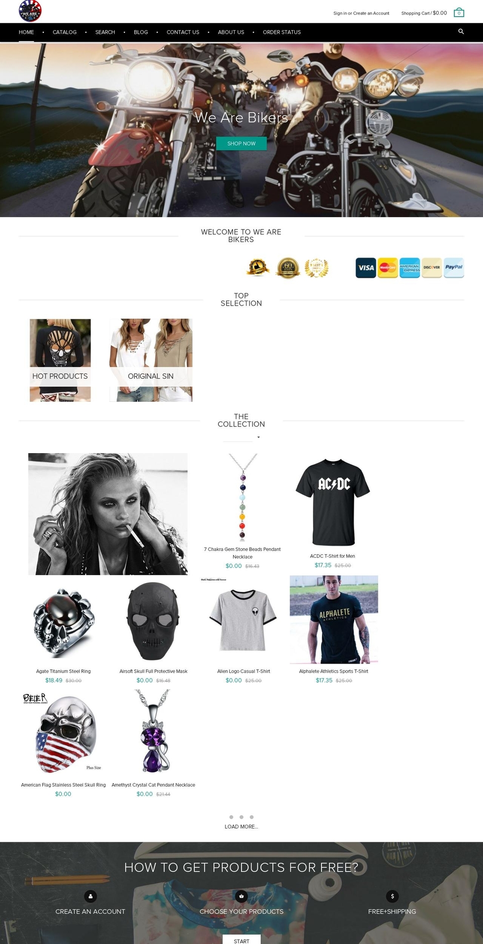 wearethebikerstore.com shopify website screenshot