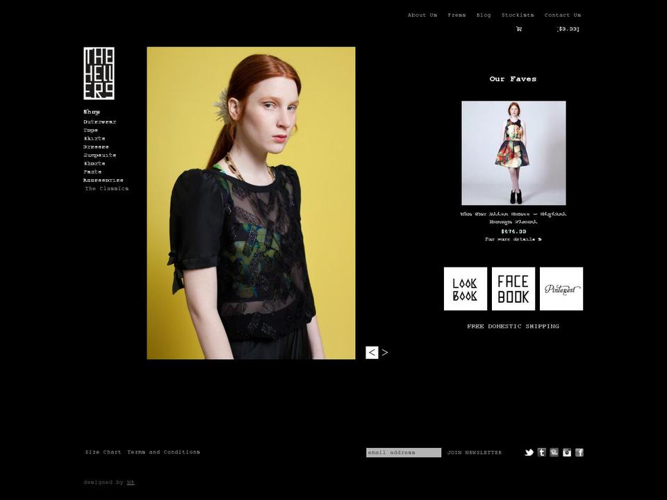 wearethehellers.com shopify website screenshot