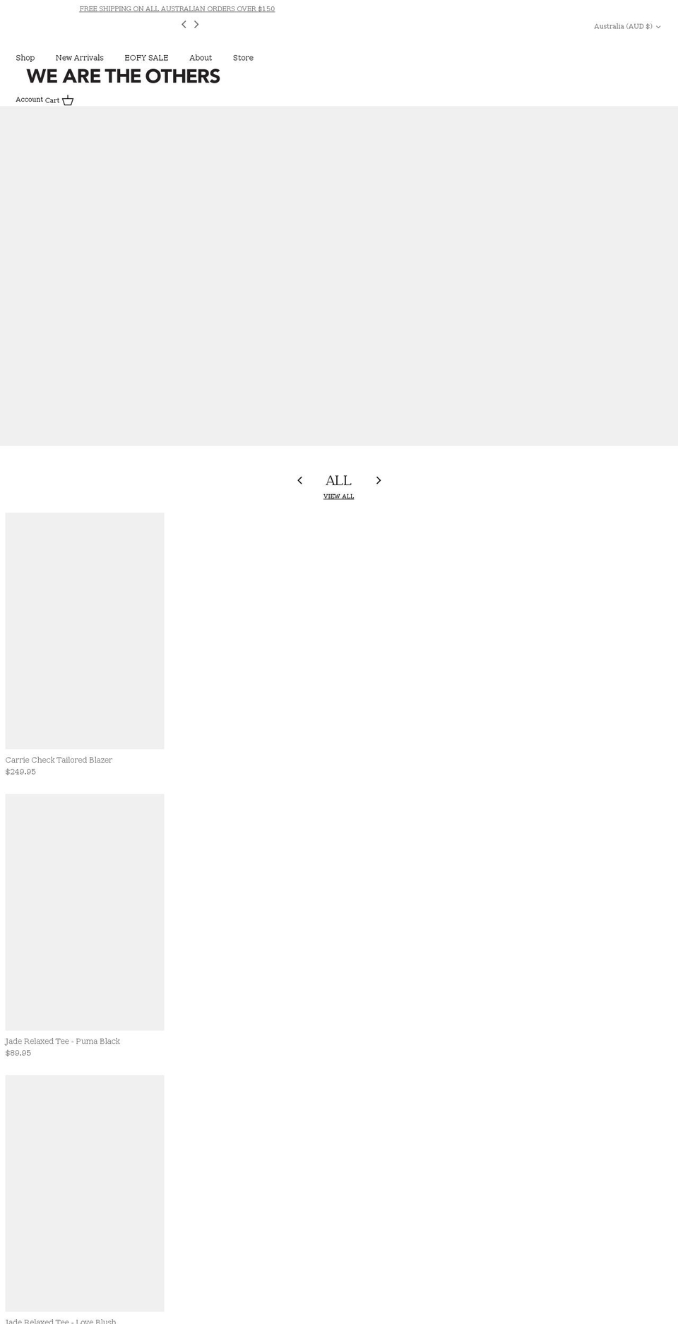 wearetheothers.com.au shopify website screenshot