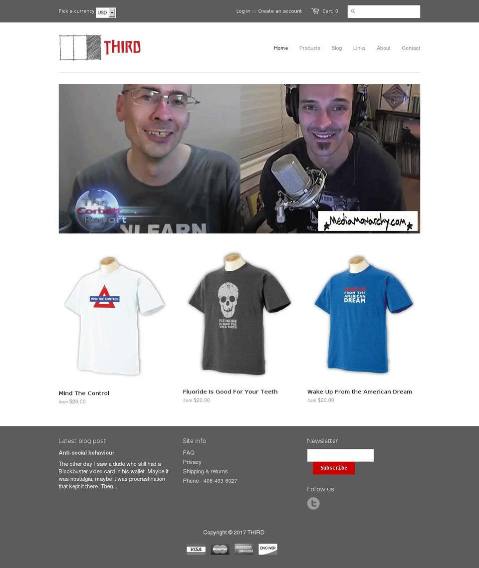 wearethird.net shopify website screenshot