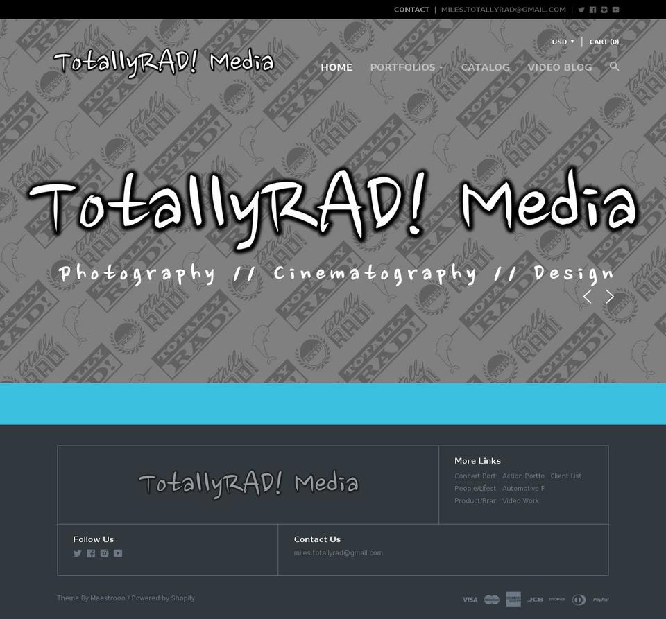 wearetotallyrad.com shopify website screenshot