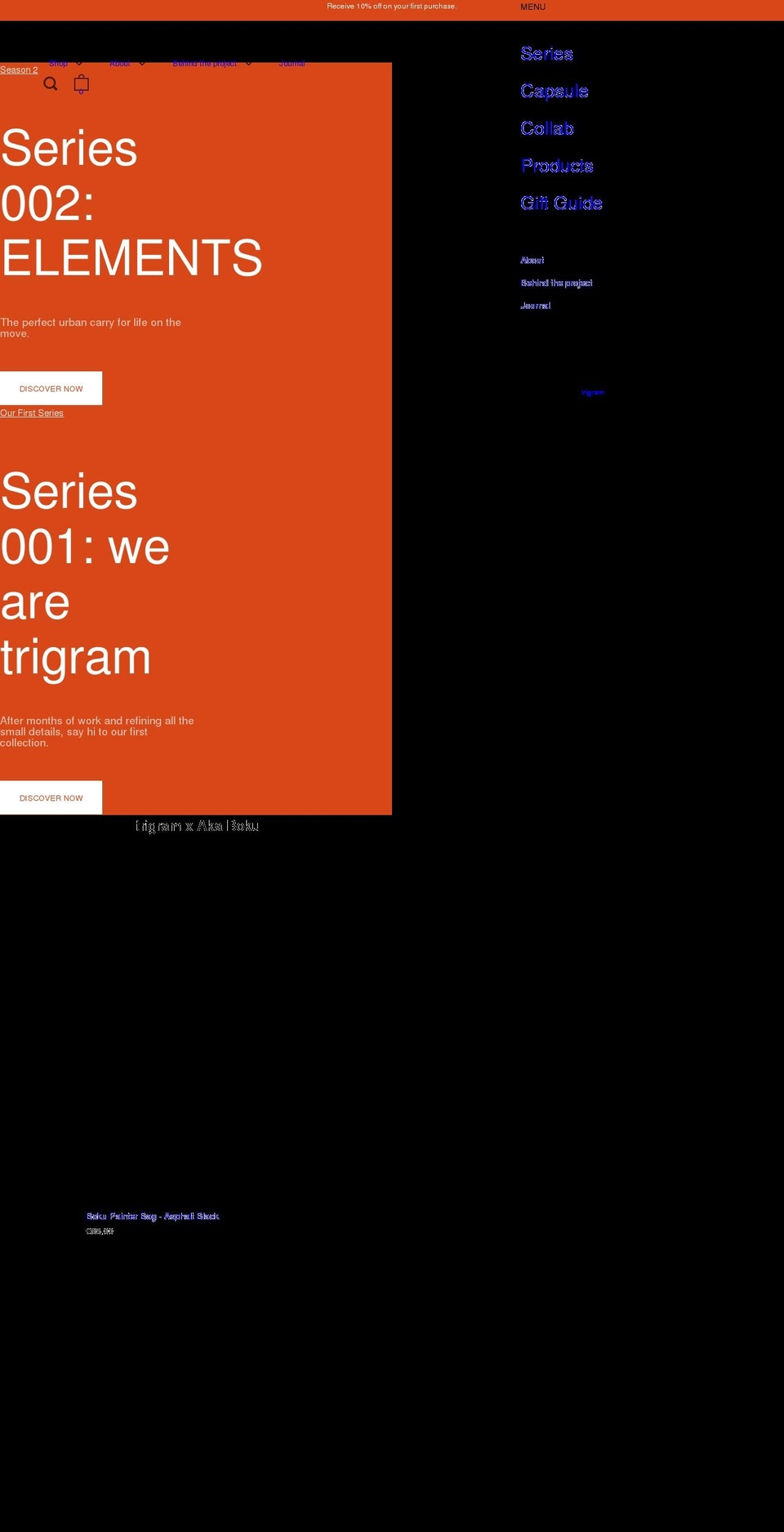 wearetrigram.com shopify website screenshot