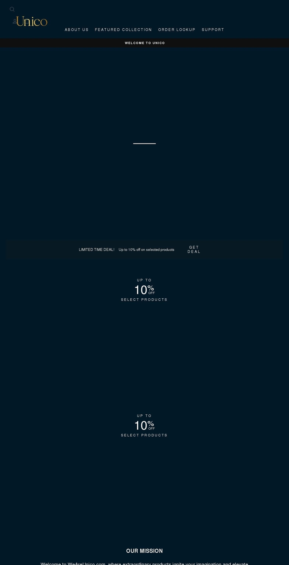 weareunico.com shopify website screenshot