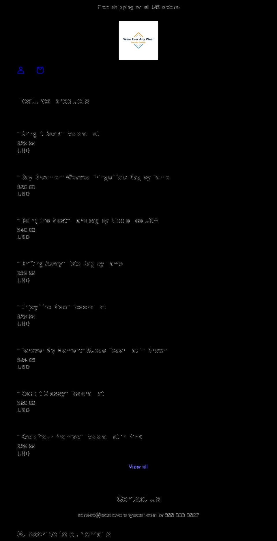 weareveranywear.com shopify website screenshot