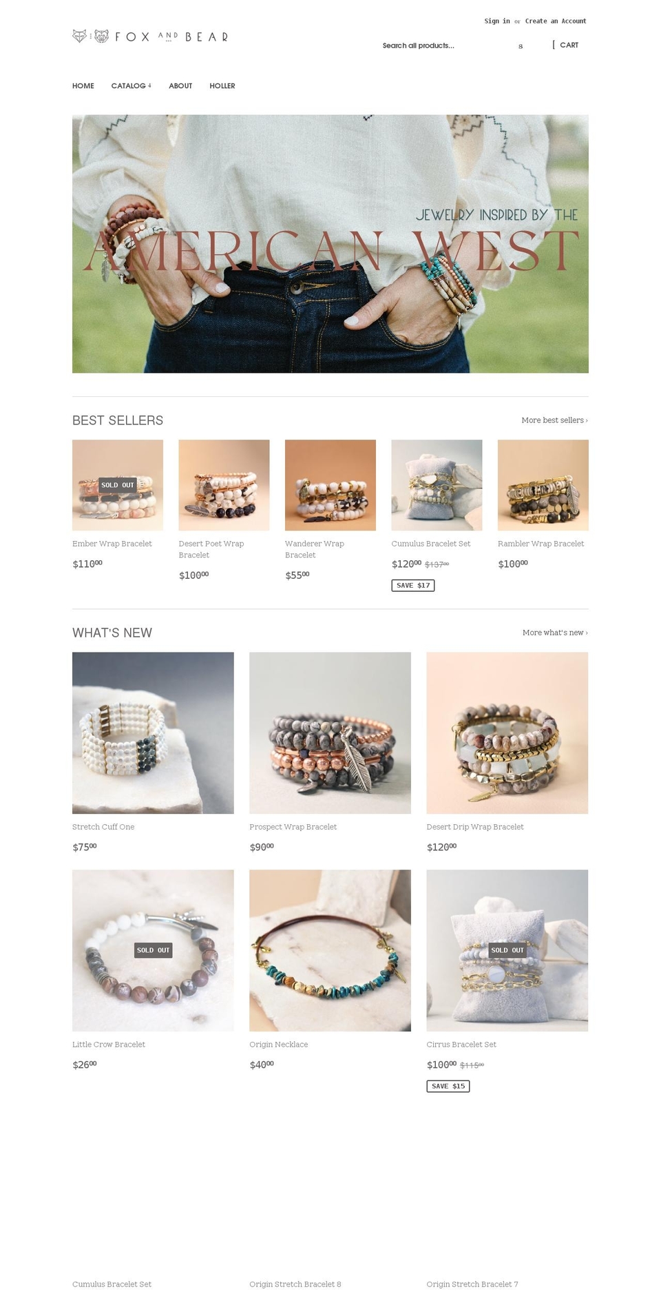 wearfoxandbear.com shopify website screenshot