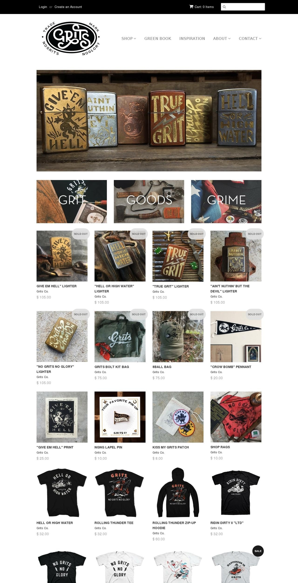 weargrits.com shopify website screenshot