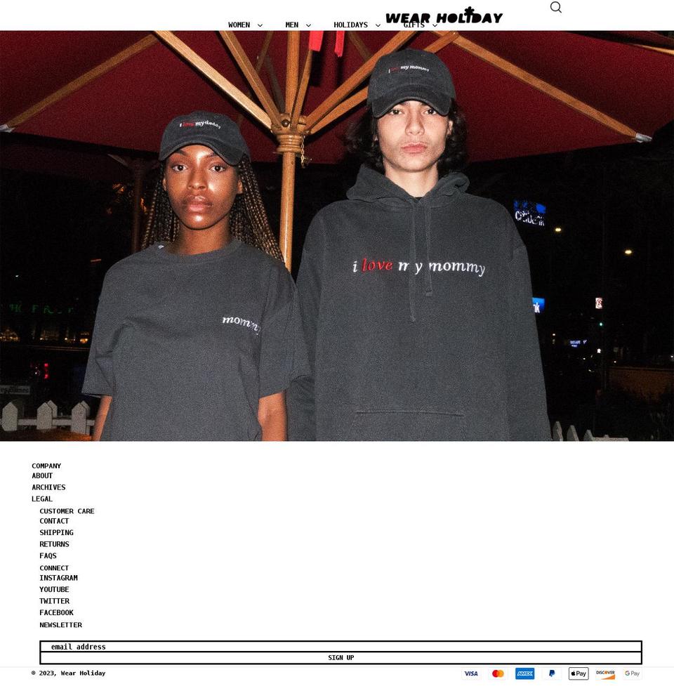 wearholiday.com shopify website screenshot