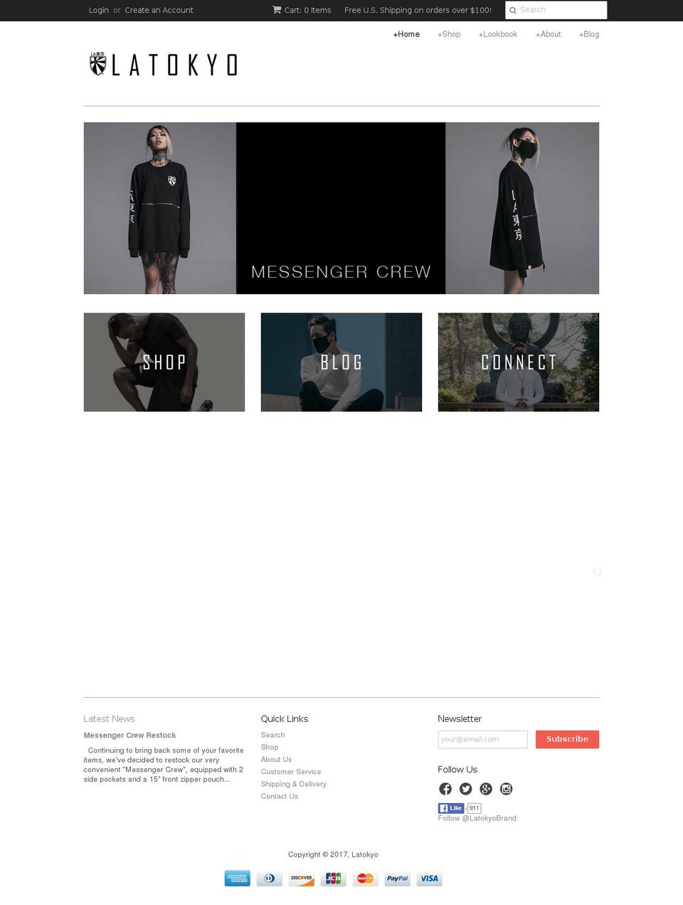 wearlatokyo.com shopify website screenshot