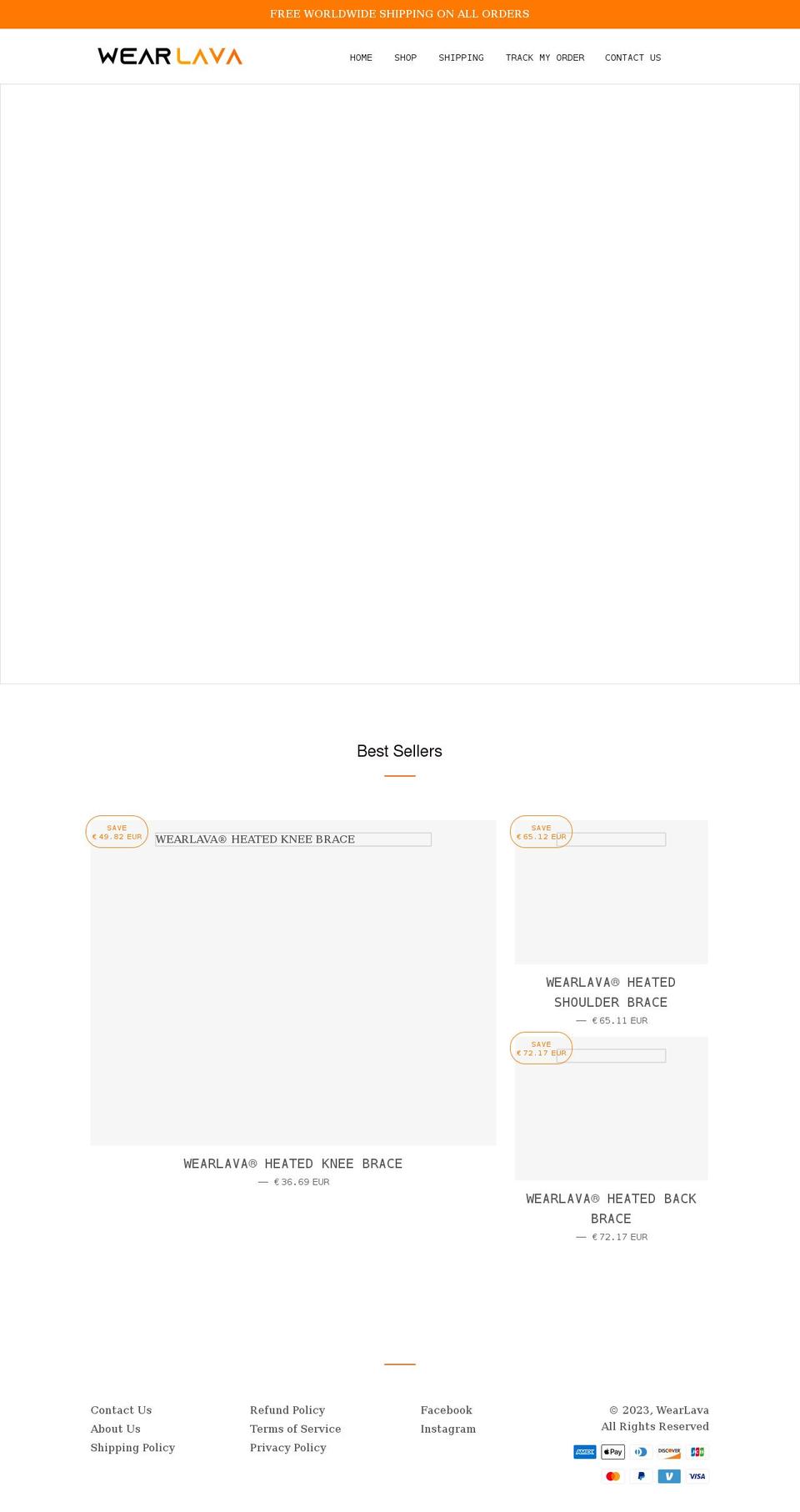 wearlava.com shopify website screenshot