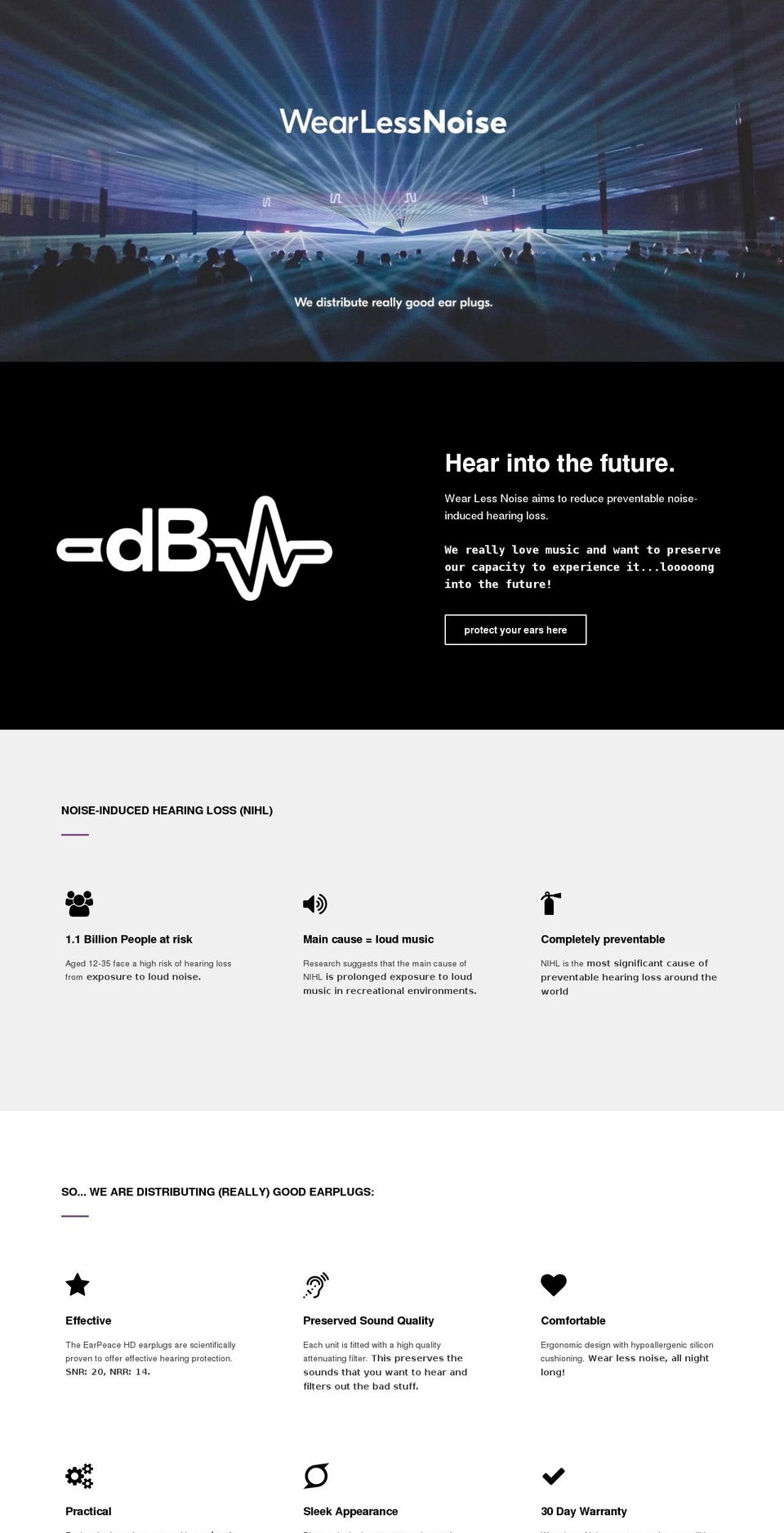 wearlessnoise.com.au shopify website screenshot