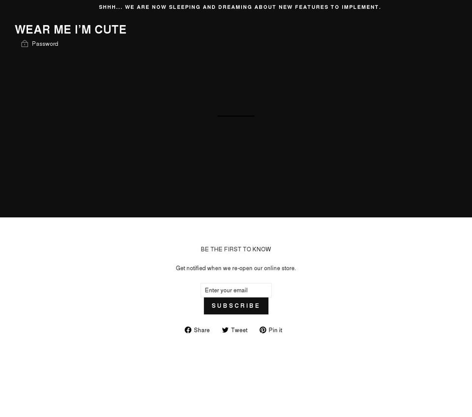Version Shopify theme site example wearmeimcute.com