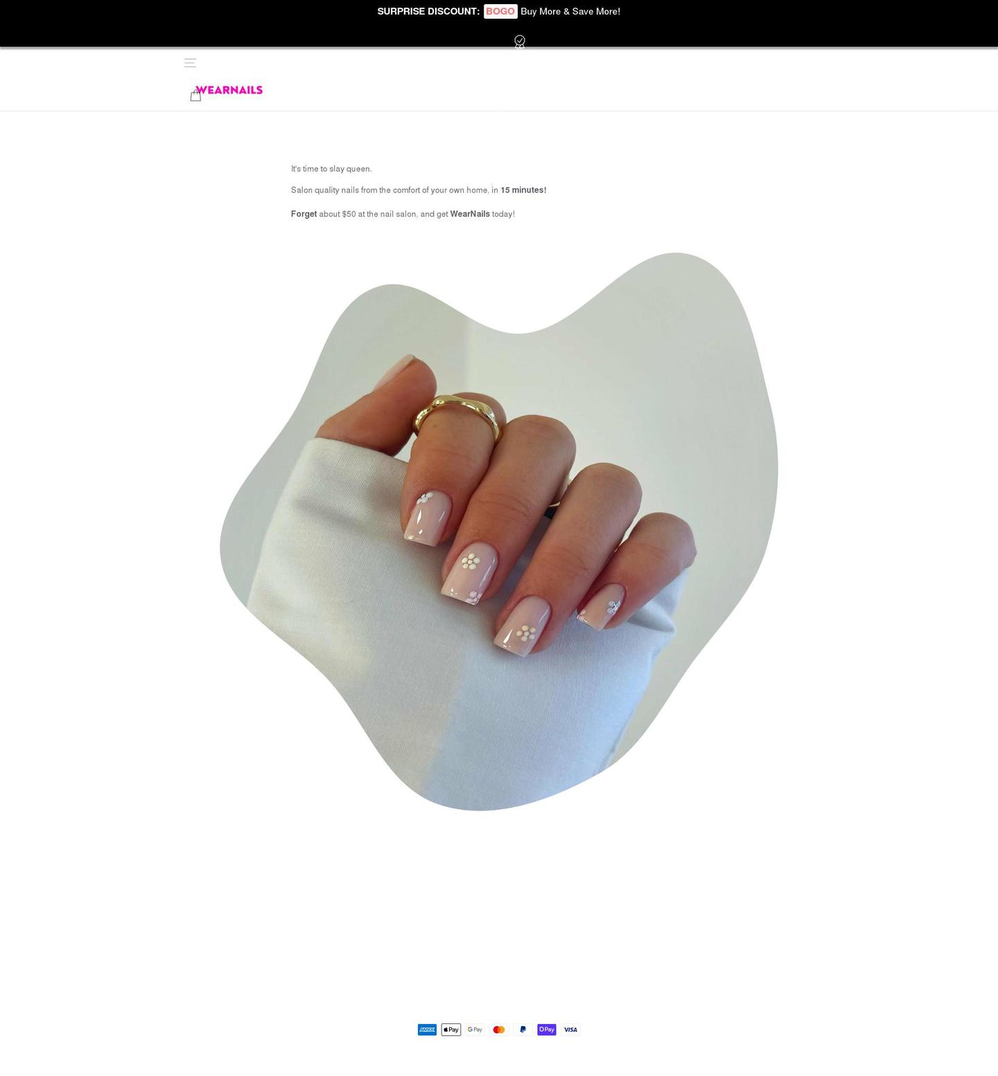 wearnails.com shopify website screenshot