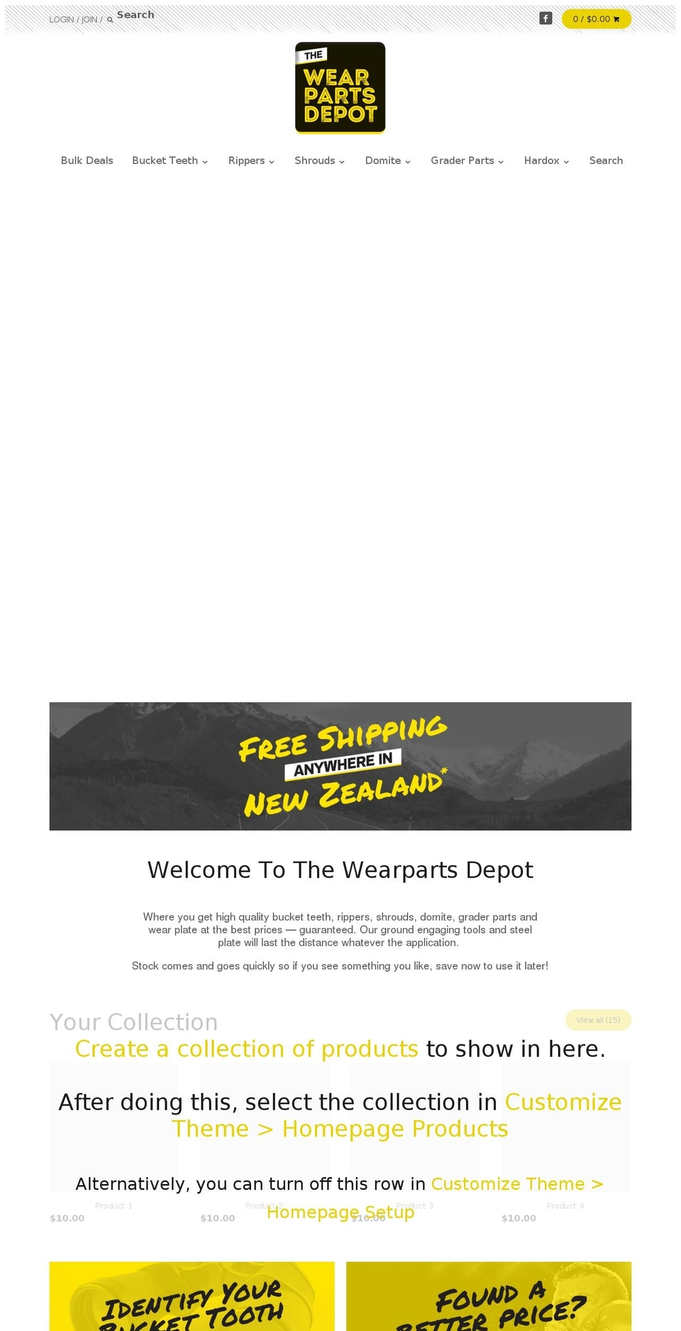 wearpartsdepot.com shopify website screenshot