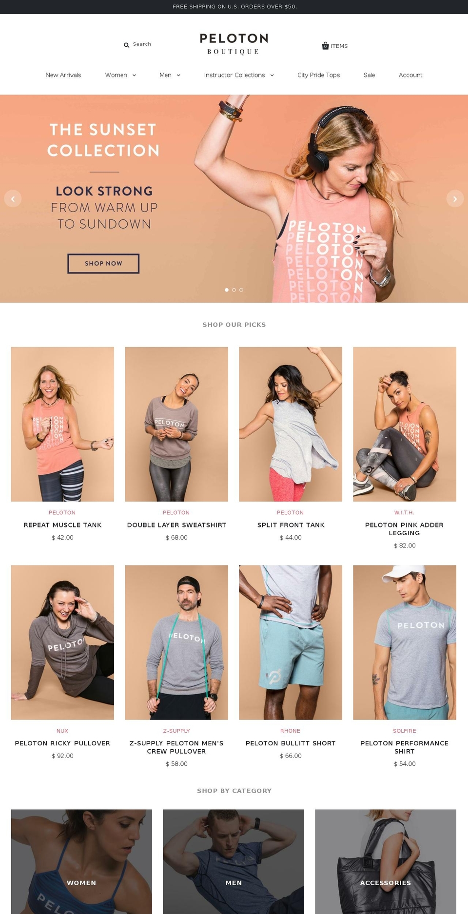 wearpeloton.com shopify website screenshot