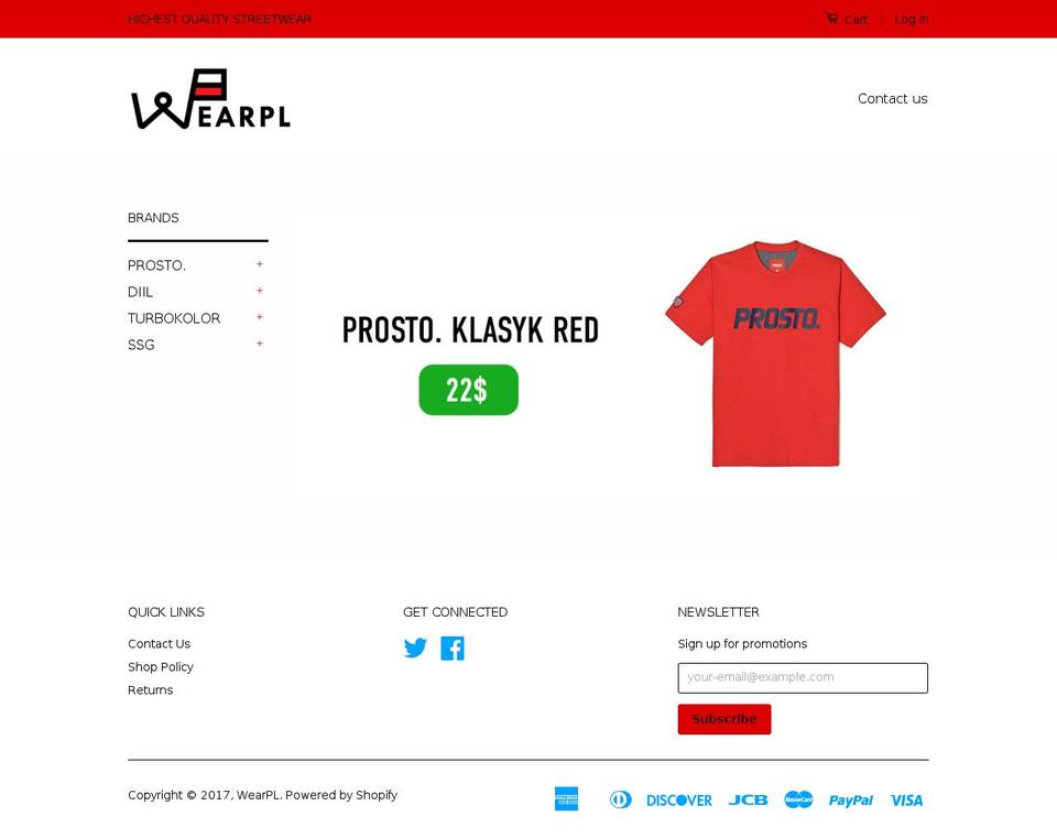 wearplshop.com shopify website screenshot