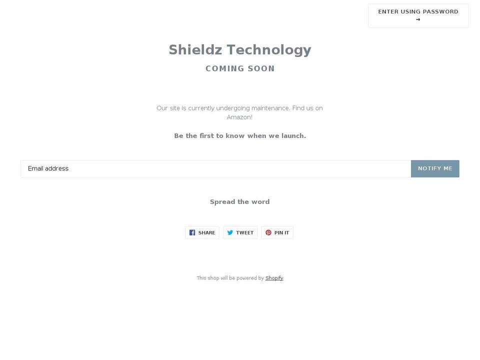 wearshieldz.com shopify website screenshot