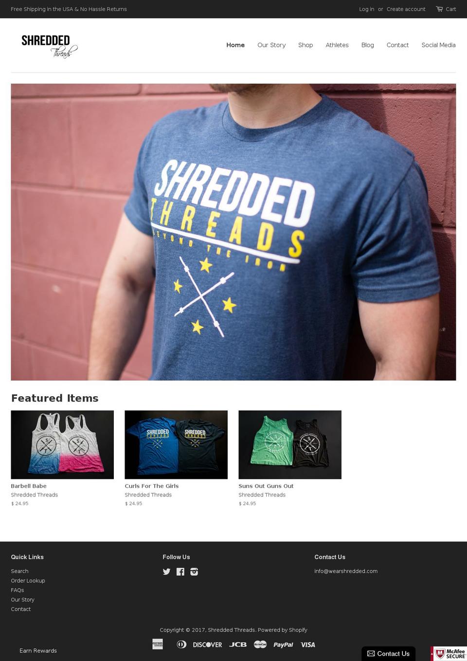 wearshredded.com shopify website screenshot