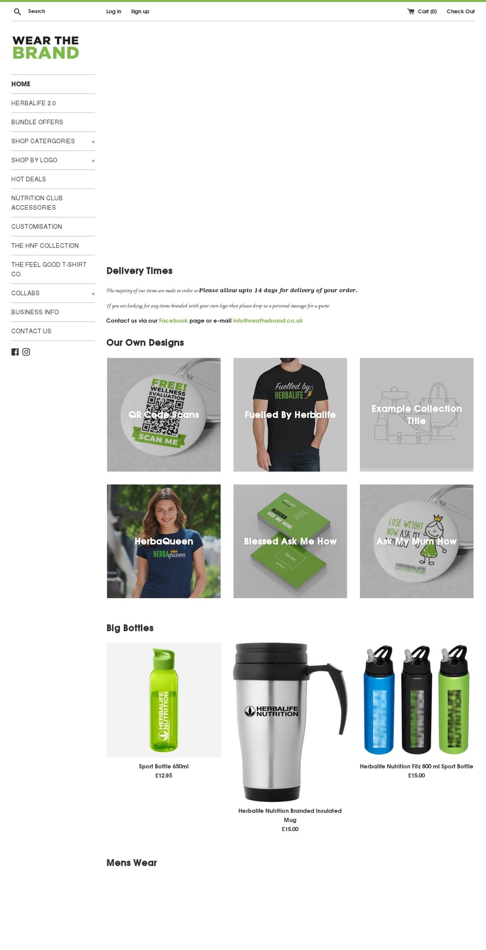 wearthebrand.co.uk shopify website screenshot