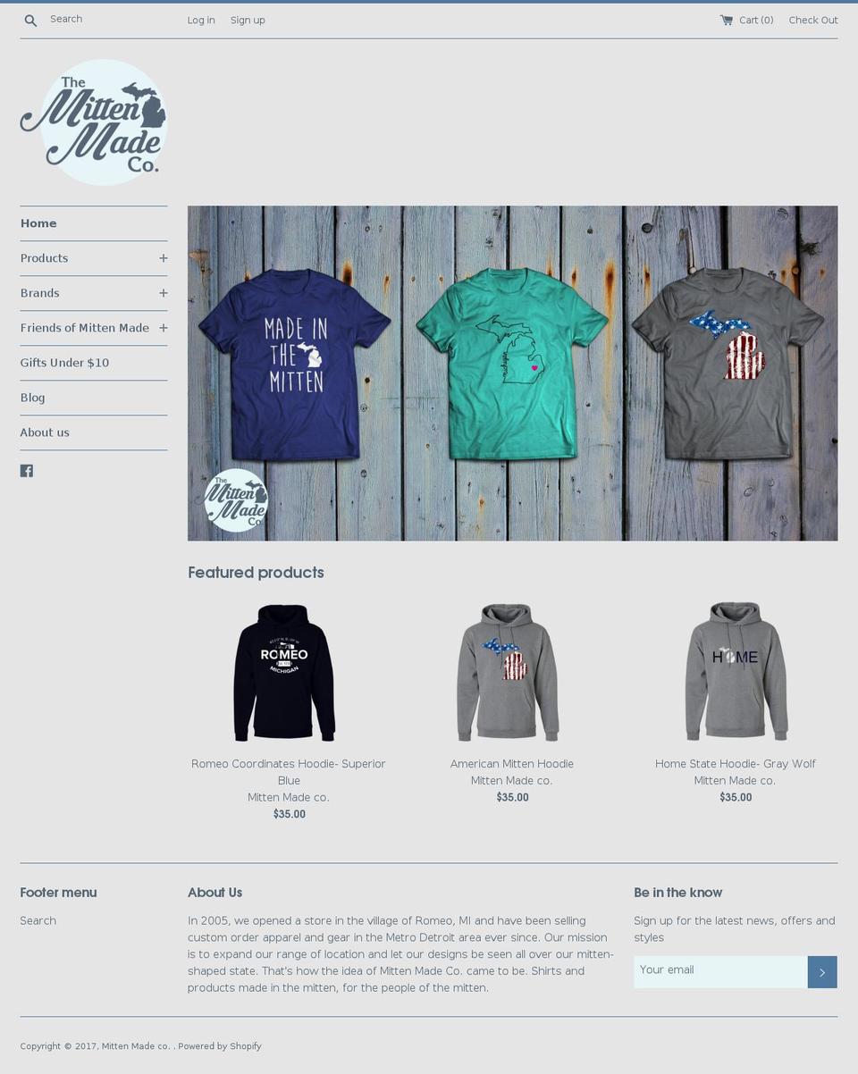 wearthemitten.com shopify website screenshot