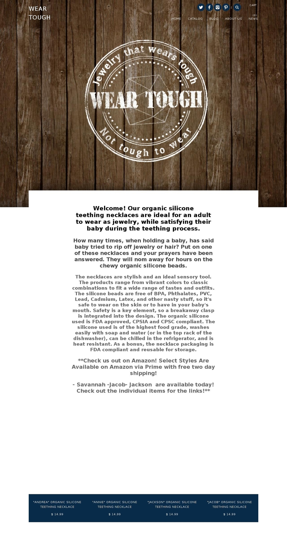 weartough.com shopify website screenshot