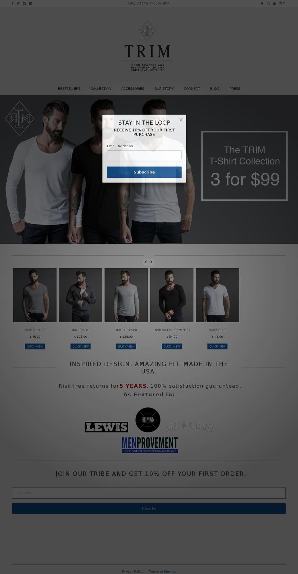 weartrim.com shopify website screenshot