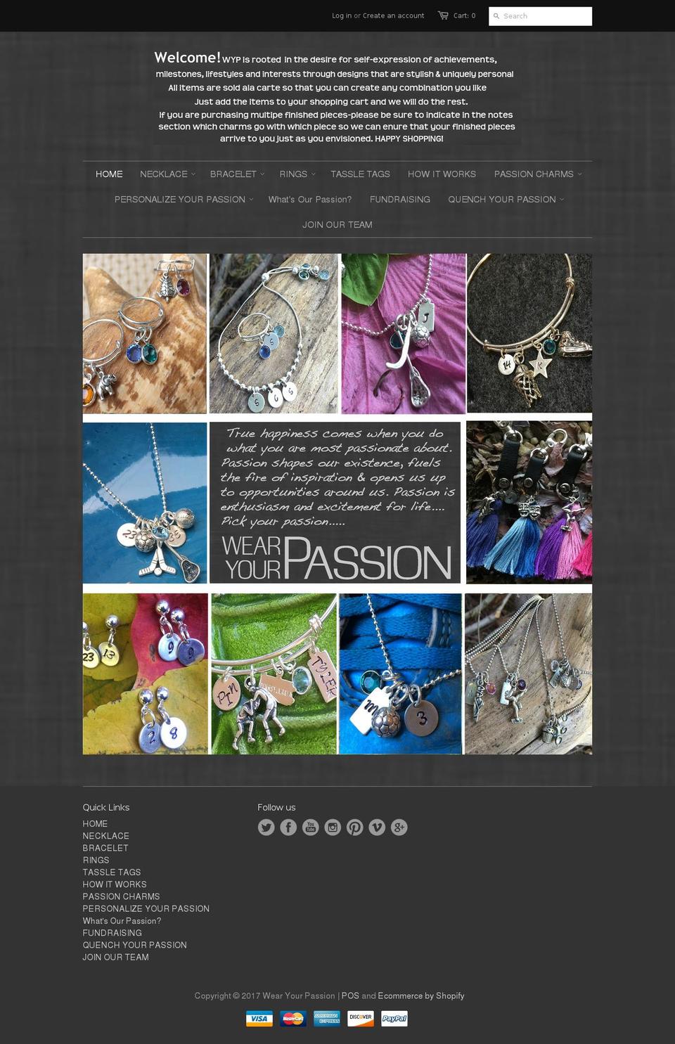 wearurpassion.net shopify website screenshot