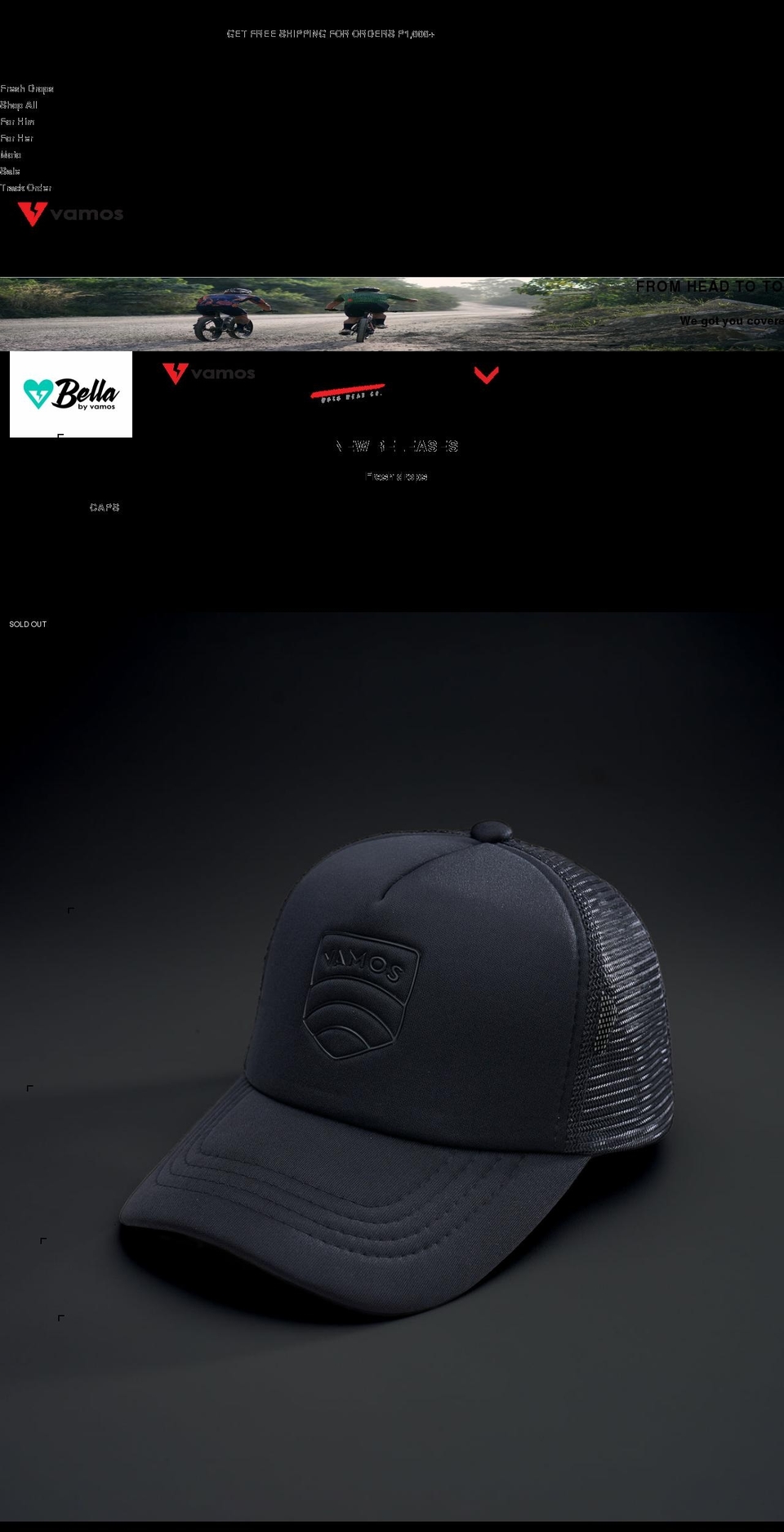 wearvamos.com shopify website screenshot