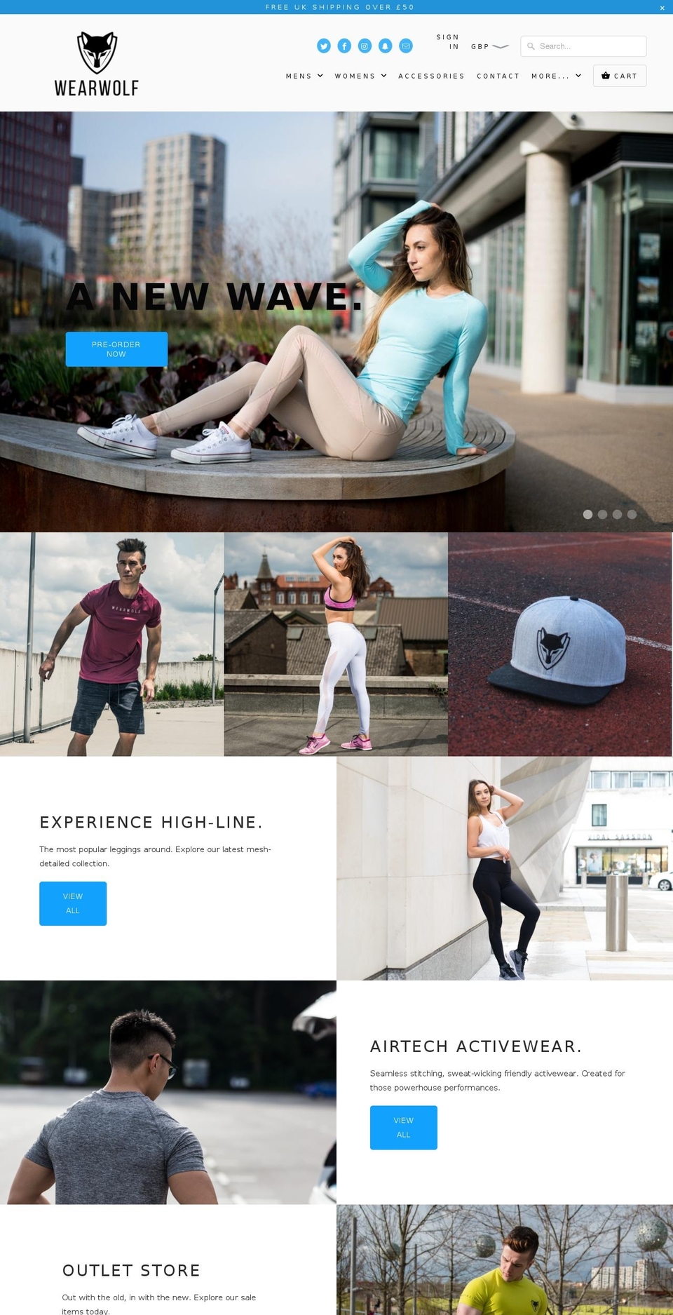 wearwolfclothing.com shopify website screenshot