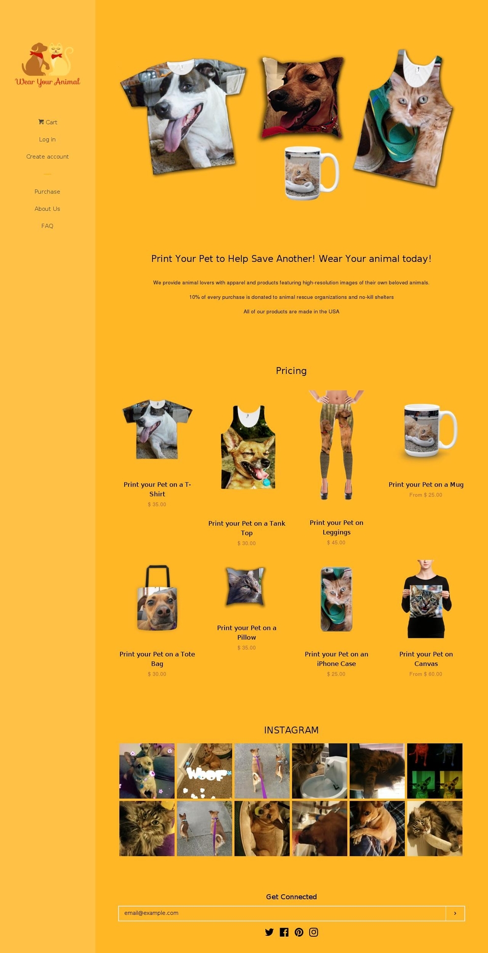 wearyouranimal.com shopify website screenshot