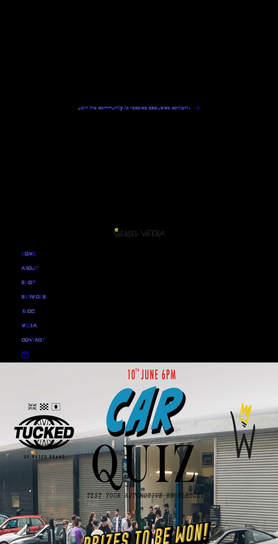 weaselwerkz.com shopify website screenshot