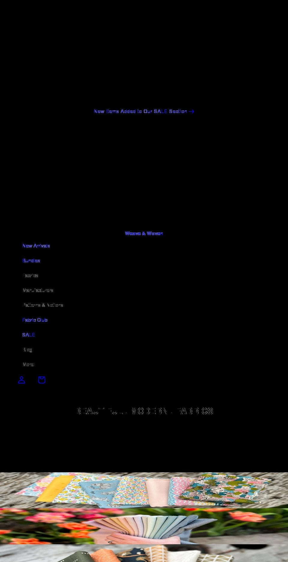 weaveandwoven.com shopify website screenshot