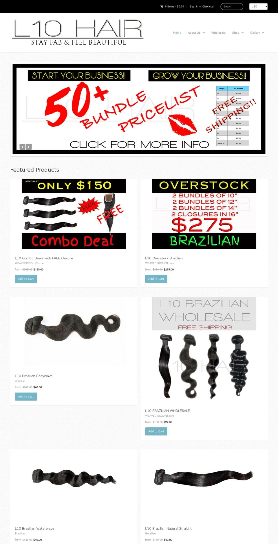 weavediscount.net shopify website screenshot