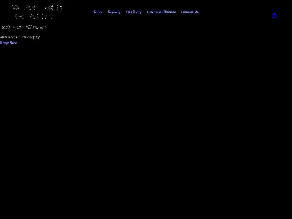 weaversofbalance.com shopify website screenshot