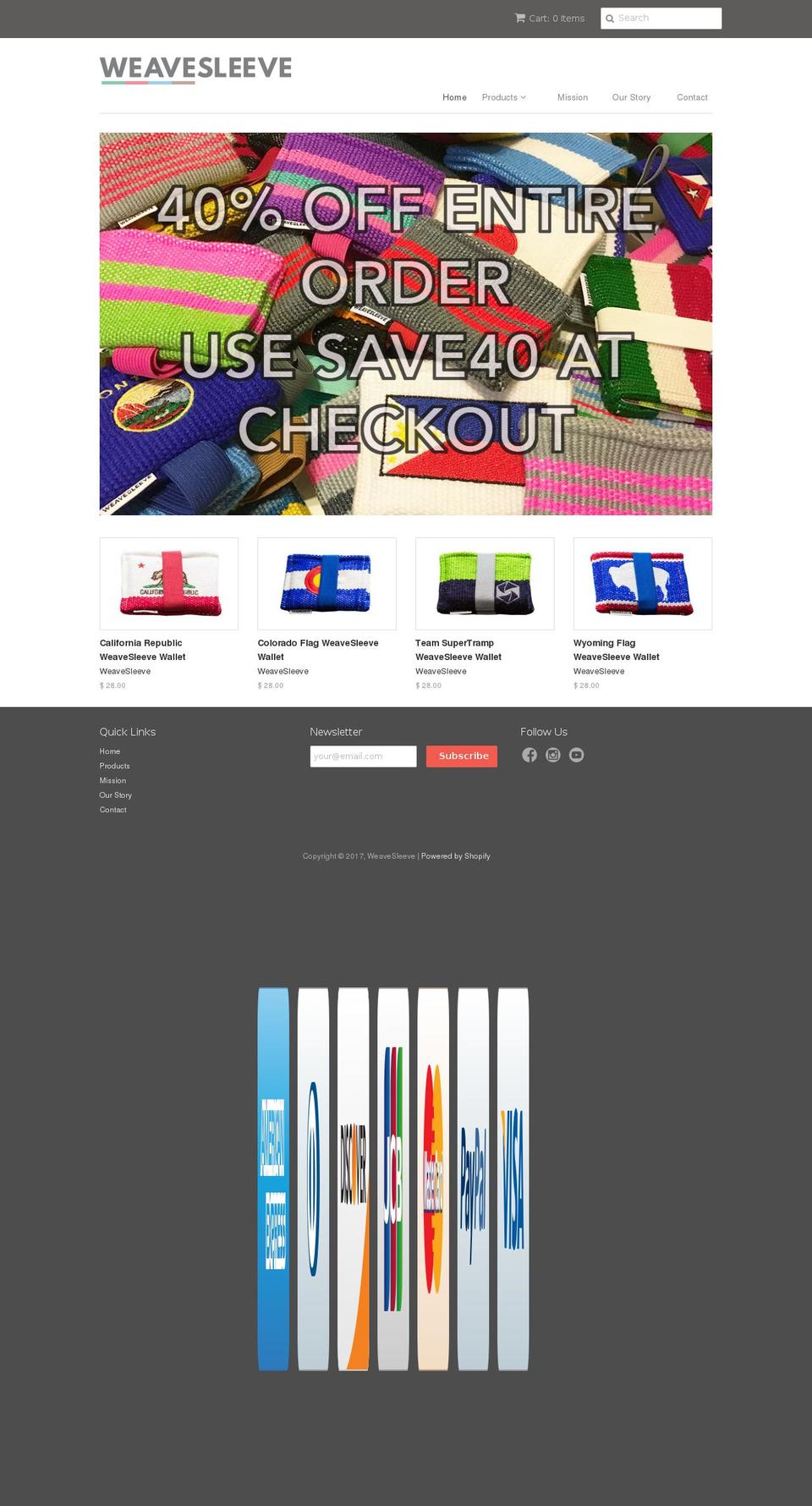 weavesleeve.com shopify website screenshot