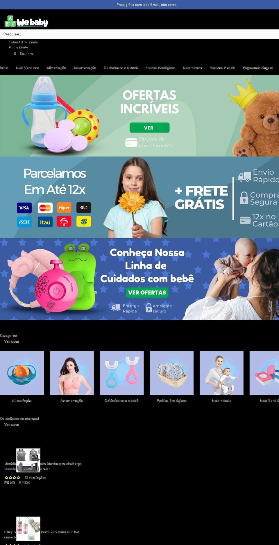 Tema oficial da loja - ware Shopify theme site example webaby.com.br