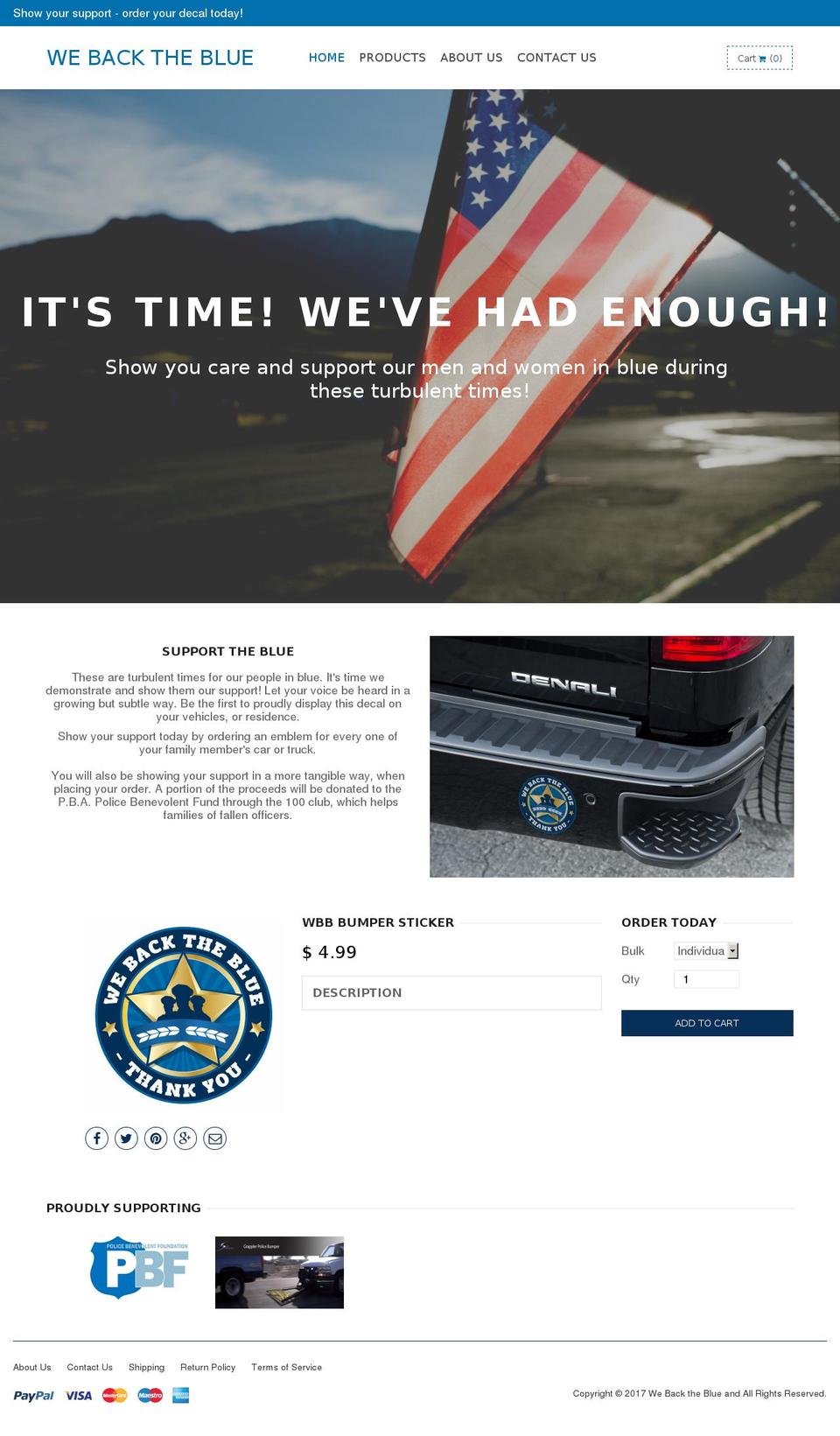 webackblue-v1 Shopify theme site example webacktheblue.com