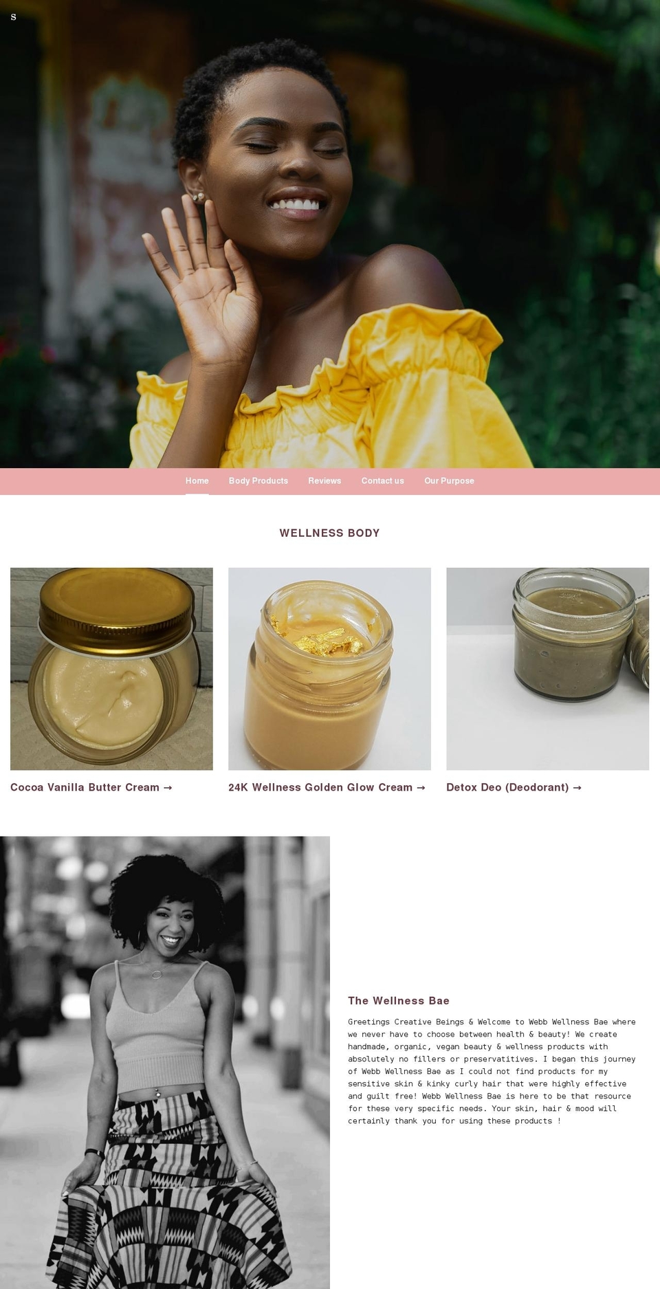 simplicity Shopify theme site example webbwellnessbae.com