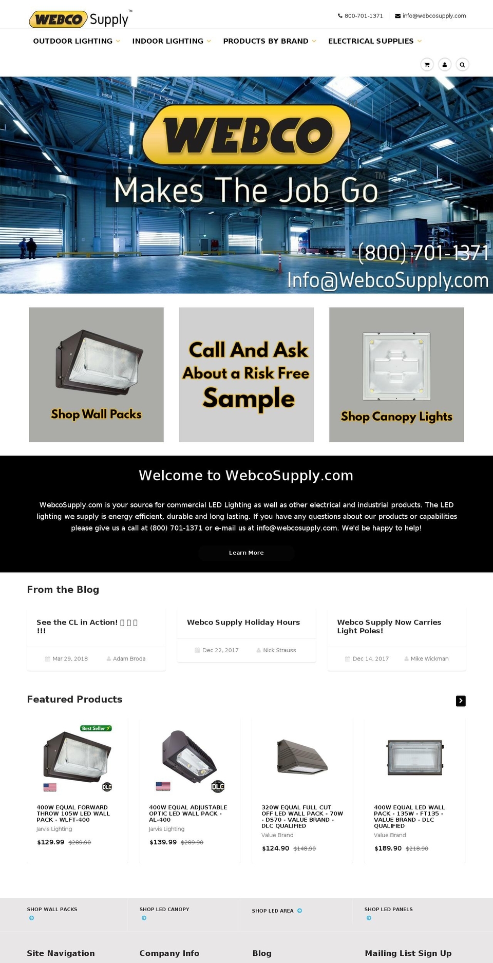 webcosupply.com shopify website screenshot
