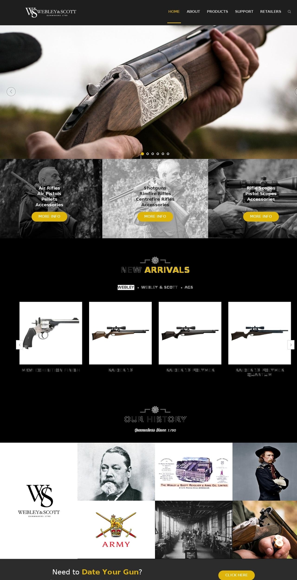 webley.co.uk shopify website screenshot