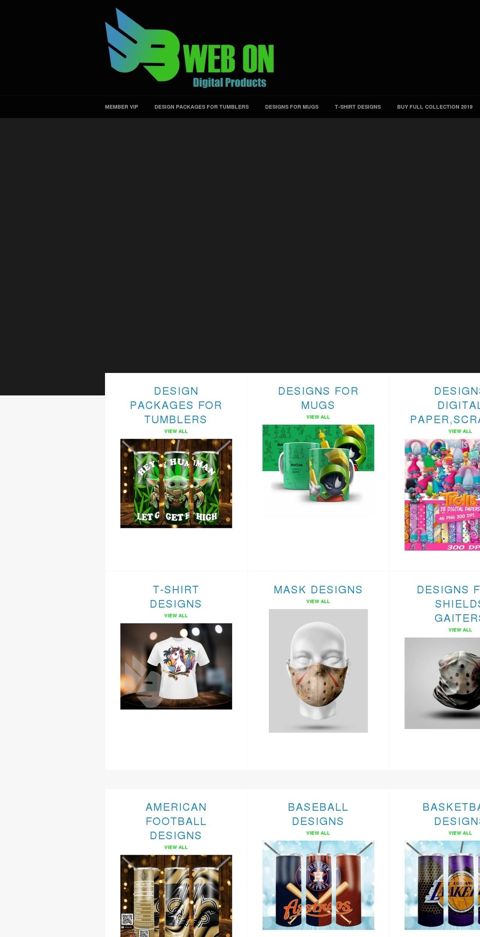 webondigitalproducts.com shopify website screenshot