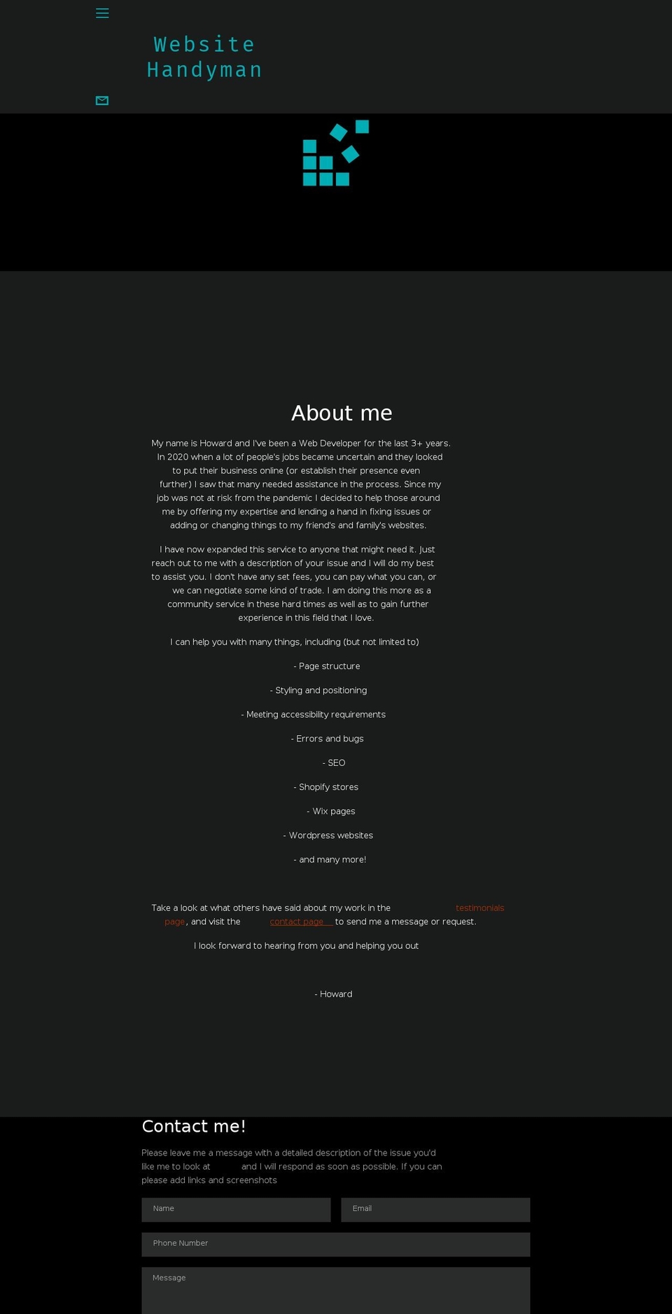 websitehandyman.org shopify website screenshot