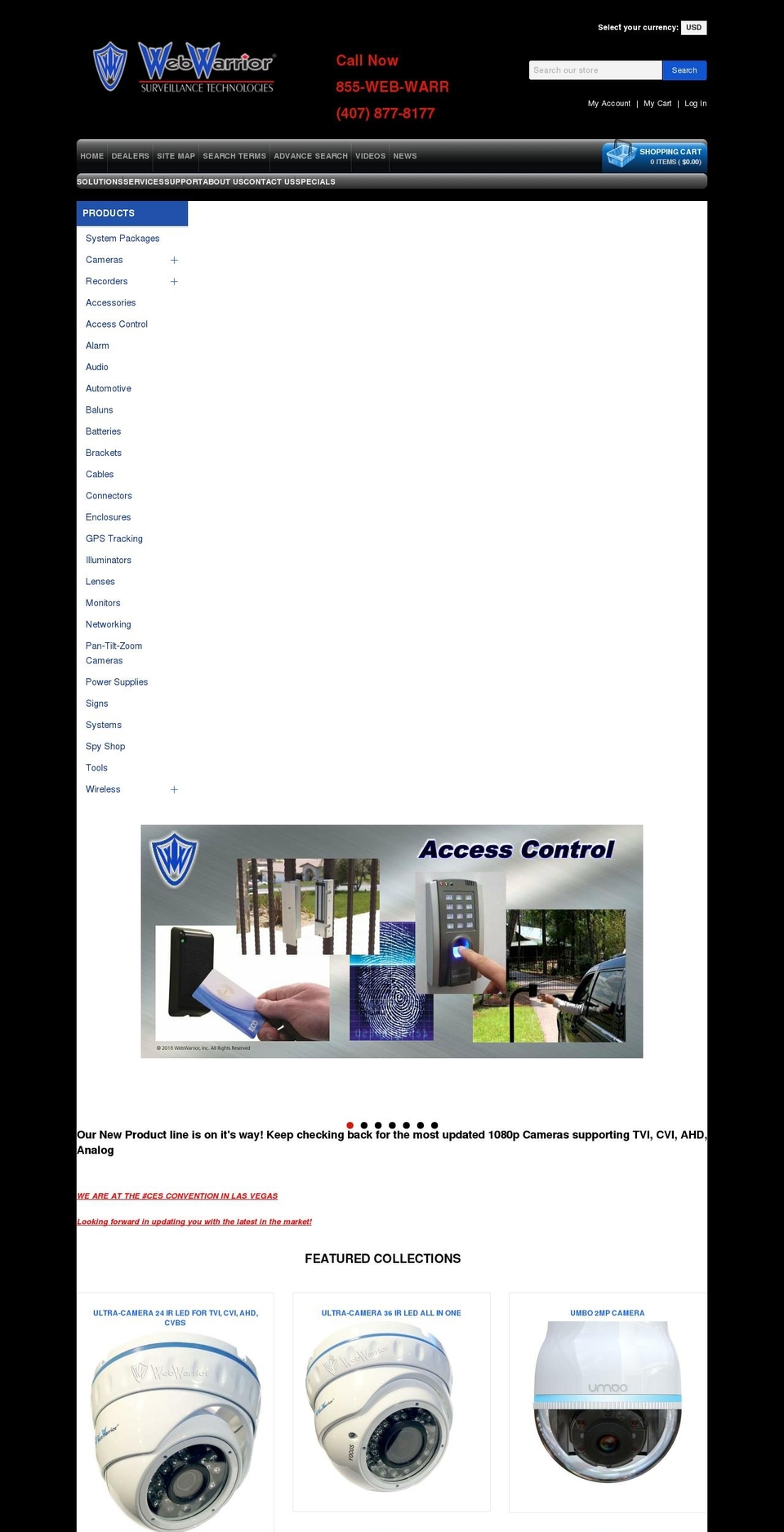 webwarrior.com shopify website screenshot