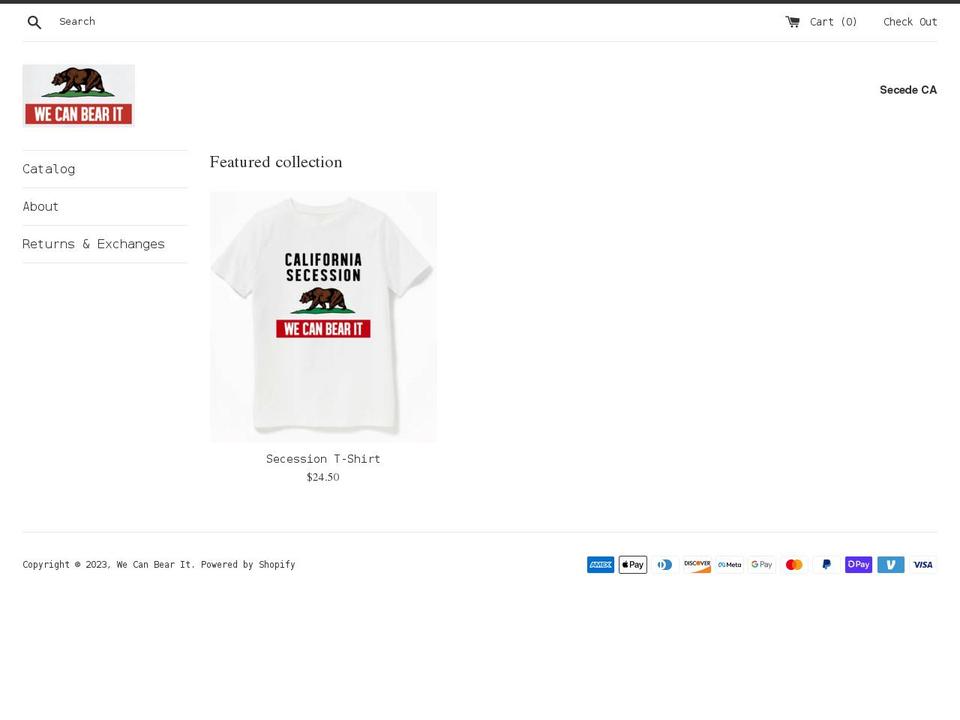 wecanbearit.com shopify website screenshot