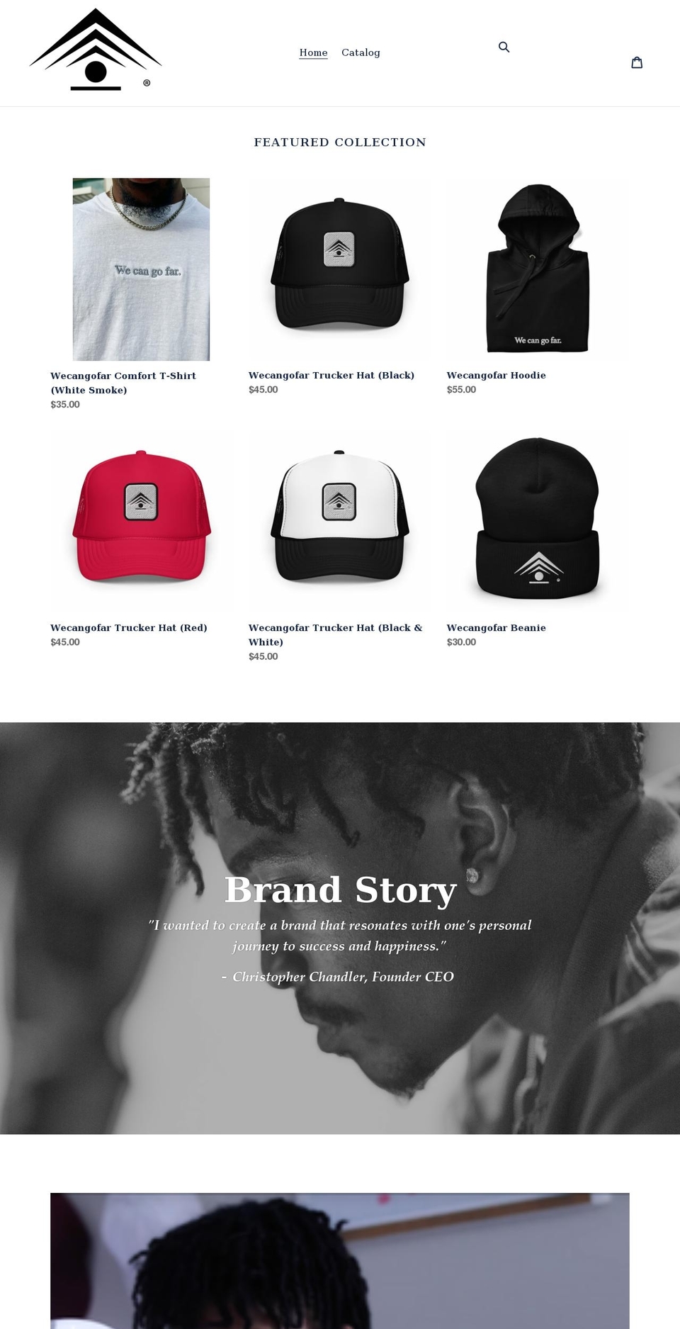 wecangofar.com shopify website screenshot