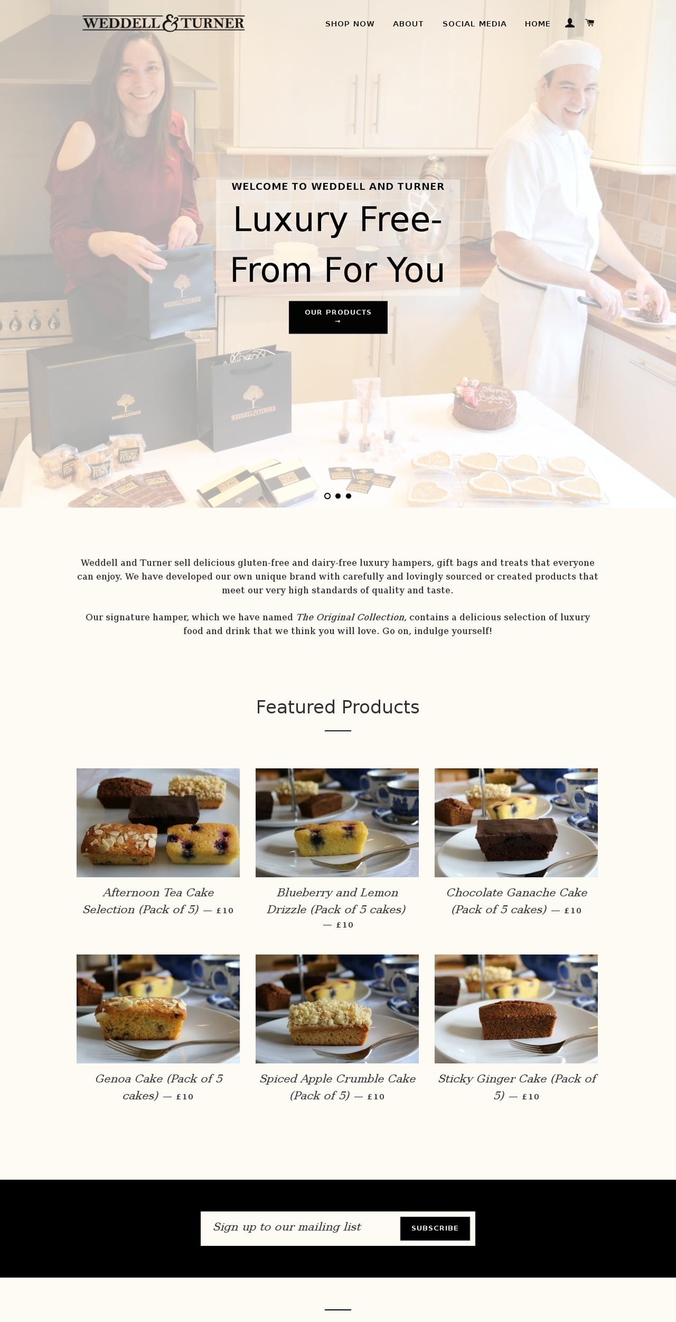 weddellandturner.com shopify website screenshot